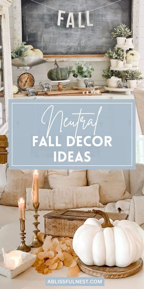 Embrace the cozy vibes of autumn with neutral fall decor ideas that create a serene and inviting atmosphere. Think warm textures, natural materials, and subtle pops of color for a sophisticated seasonal look. This timeless approach to fall decorating will complement any style and create a welcoming space for you and your guests. #falldecor #neutraltones #homeinspiration Neutral Fall Decor Ideas Living Room, Fall 2024 Home Decor Trends, Neutral Fall Decor Living Rooms, Simple Fall Decor Ideas For The Home, Coastal Traditional Living Room, Mantle Fall Decor, Thanksgiving Living Room Decorations, Farmhouse Fall Decor Ideas, Minimal Fall Decor