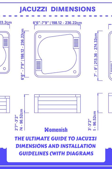 The Ultimate Guide to Jacuzzi Dimensions and Installation Guidelines (with Diagrams Bathroom With Jacuzzi, Washroom With Jacuzzi, Jaccuzi Tub Bathroom Jacuzzi, Replacing Jacuzzi Tub Master Bathrooms, Large Hot Tubs, Jacuzzi Bathroom, 6 Person Hot Tub Size, Jacuzzi Dimensions, Jacuzzi Room