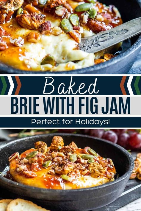 Brie Cheese Recipes With Fig Jam, Brie Cheese Fig Jam, Baked Brie Recipes Fig Jam, Fig Jam Baked Brie, Baked Brie With Figs, Appetizers Using Fig Jam, Brie Cheese And Fig Recipes, Baked Brie Crescent Roll Fig Jam, Brie Baked In Bread