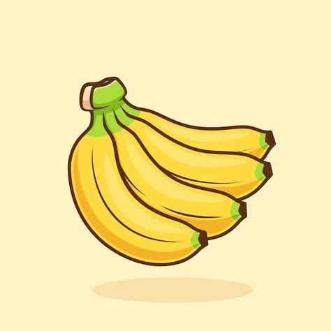 Banana Cartoon Drawing, Banana Cartoon Cute, Banana Graphic Design, Bananas Drawing, Bananas Illustration, Banana Image, Banana Icon, Banana Vector, Banana Drawing