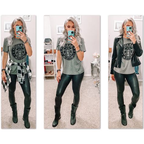 October Fashion Fall Outfits 2022, Leather Leggings Outfit Rock Concert, Casual House Party Outfit Fall, Indoor Concert Outfit Fall, Salem Outfits Fall Casual, Graphic Tee Outfit Fall Casual, Outfit Ideas For Fall 2023, Gatlinburg Outfits Fall, Fall Outfit Casual Comfy