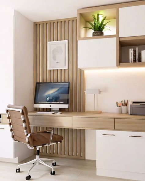 Aménager un bureau design : Les 6 inspirations tendances Mini Office Design, Studio In Casa, Modern Home Offices, Mini Office, Ikea Besta, Bureau Design, Small Home Office, Funky Furniture, Office Cabinets