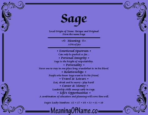 Sage Name, Pagan Names, Personal Integrity, Great Names, Baby Names And Meanings, Cool Books, Name Meaning, Future Goals, With Meaning