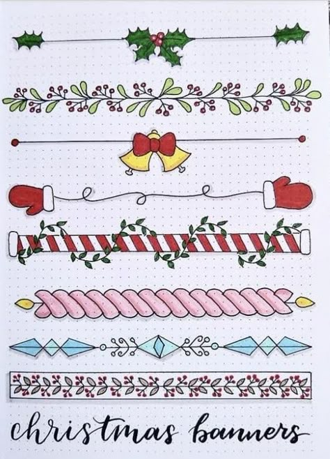 Christmas Borders Doodle, Cute Crafts For Christmas, Scrapbook Ideas Christmas, Christmas Card Doodles, Christmas Card Border, Christmas List Ideas On Paper, Christmas Journal Ideas, Diy Christmas Card Ideas, Christmas Handwriting