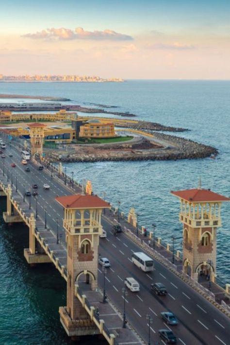 "Bride of the Mediterranean" Alexandria City🌊, is dressed with so many resuscitating and refreshing places that are always on the top of lots of travelers' minds when they come to Alexandria, and Alexandria Corniche is no different. Alexandria cornish gets the most heavenly at night, with its tickling fresh air🌬, and the amount of light reflecting on the sea below to provide such vibes from heaven. #EgyptToursPortal #egyptattractions #egyptvacation #travel2022 #beaches #Alexandria #Corniche Egypt Alexandria Aesthetic, Alexandria Egypt Photography, Egypt Alexandria, Alexandria City, Nile River Cruise, Travel Egypt, Egypt Culture, Foreign Travel, Alexandria Egypt