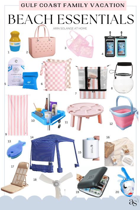 Looking for a great beach vacation? Check out the best Florida Gulf Coast family vacation spots and see my beach must have items! #arinsolangeathome #travel #amazonfinds #GulfCoast Beach Must Haves, Best Family Beaches, Beach Vacation Packing, Florida Gulf Coast, Family Vacation Spots, Family Beach Trip, Beach Items, Gulf Coast Florida, Vacation Packing