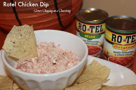 Rotel Chicken Dip recipe. Looking for ways to spice up game day and save money at the same time? My husband loves when I make simple three-ingredient chicken dip Chicken Rotel Dip, Dip With Rotel, Chicken Rotel, Rotel Chicken, Rotel Dip, Chicken Dip Recipe, Chicken Dip, Chicken Dips, Amazing Appetizers