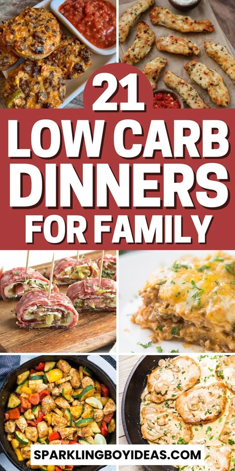 21 Easy Low Carb Dinner Recipes 30 Easy Low Carb Dinner Recipes, Low Sugar Dinners, Easy Low Carb Dinner, Low Fat Dinner, Healthy Low Carb Dinners, Low Fat Low Carb, Keto Dinner Recipes, Family Dinner Ideas, Low Carb Easy