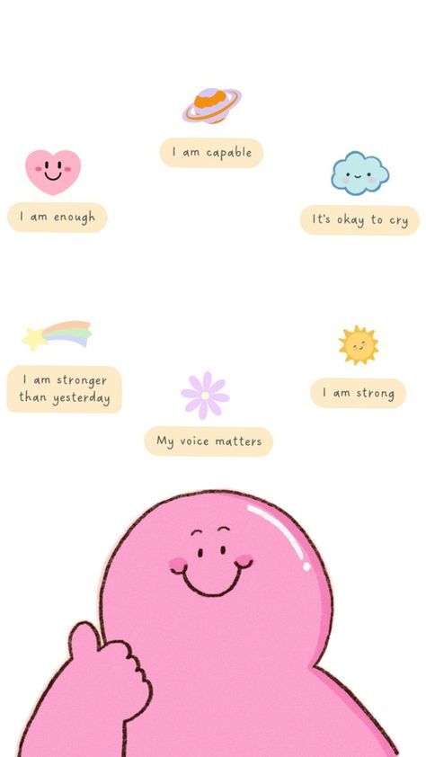 #wallpaper #positivity #positivewallpaper #pinkwallpaper #cutewallpaper #pink #cute Taking Care Of Yourself Is Productive Wallpaper, Be Happy Wallpaper, Cute Shuffles, Cute Wallpapers Aesthetic, Happy Background, Stronger Than Yesterday, Positive Wallpapers, Happy Wallpaper, Bullet Journal Design Ideas