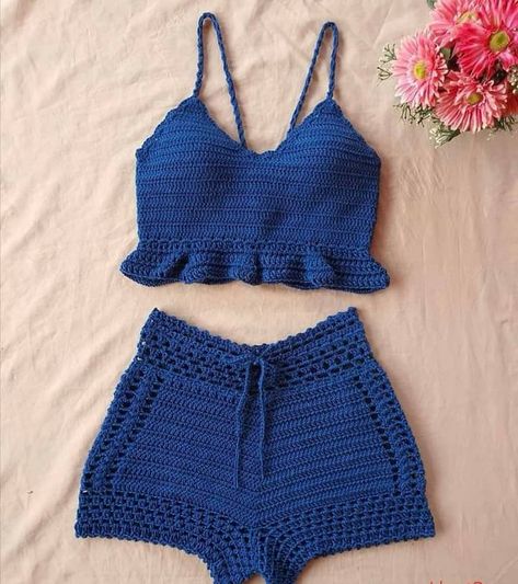 Crochet Crop Top Outfit, Crochet Swimwear Pattern, Crochet Two Piece, Crochet Bathing Suits, Crochet Bra, Crochet Crop Top Pattern, Easy Crochet Patterns Free, Crochet Swimwear, Crochet Tops Free Patterns