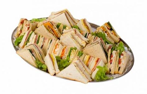 Party Sandwiches Triangle Sandwiches, Sandwich Catering, Sandwich Platters, Catering Platters, Dash Recipe, Sandwich Platter, Riced Veggies, Party Sandwiches, Mini Sandwiches