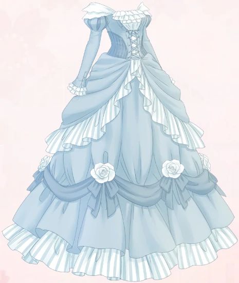 Blue Lily-Rare | Love Nikki-Dress UP Queen! Wiki | Fandom Vestidos Anime, Rare Dress, Dress Design Drawing, Blue Lily, Fantasy Dresses, Royal Dresses, Dress Design Sketches, Dress Sketches, Anime Dress