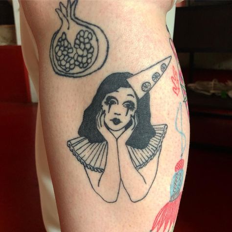 Clown Face Tattoo, Clown Tattoos, Circus Tattoo, Lady Tattoo, Lucky Tattoo, Seattle Tattoo, Stone Tattoo, American Traditional Tattoo Ideas, Traditional Tattoo Ideas