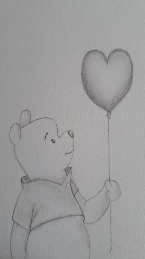 Cute Little Doodles Aesthetic, Pooh Drawing Easy, Winnie The Pooh Drawing Easy, Winnie The Pooh Drawings, Winnie The Pooh Sketch, Pooh Drawing, Winnie The Pooh Drawing, Improve Your Drawing Skills, Christian Drawings