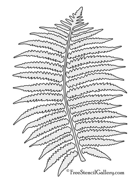 Fern Stencil | Free Stencil Gallery Fern Stencil, Free Stencils Printables, Stencils Printables, Plant Tags, Free Stencils, Diy Flowers, Pumpkin Carving, Fern, Art Journal