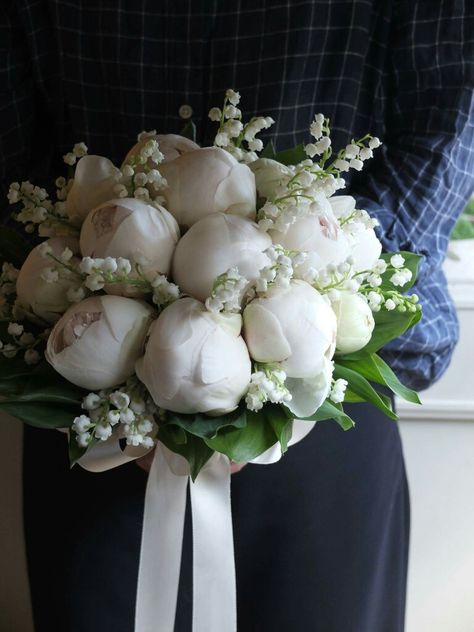 Peonies Bouquet Wedding, Lily Of The Valley Bridal Bouquet, Peonies Bridal Bouquet, Lily Of The Valley Bouquet, Garden Rose Bouquet, Small Wedding Bouquets, Purple Bridal Bouquet, Bridal Bouquet Peonies, Peony Bouquet Wedding