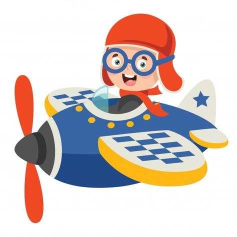 Happy kid flying in airplane Premium Vec... | Premium Vector #Freepik #vector #cartoon #airplane #kid #plane Airplane Cartoon, Airplane Illustration, Flying Plane, In Airplane, Flying Airplane, Airplane Kids, Cartoon Airplane, Transportation Crafts, Airplane Drawing