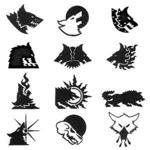 Current great company icons Warhammer 40k Tattoo, Warhammer Tattoo, Warhammer 40k Space Wolves, Space Wolf, Wolf Skull, The Forge, Space Wolves, Arte Dc Comics, Warhammer 40k Miniatures