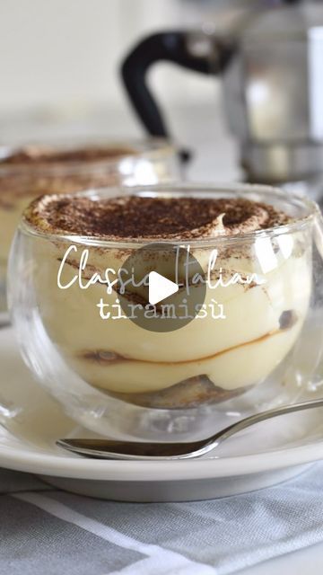 Manuela Mazzocco on Instagram: "✨ Italian Tiramisu’✨
As promised, here is the full video recipe for the most iconic and irresistible Italian dessert made with layers of rich and silky mascarpone cream and espresso-soaked savoiardi cookies, all in the same drool-worthy spoonful ❤️ Happy Valentine’s Day 😘
Note: you can simply use gluten free cookies to make this tiramisu  #glutenfree 🙌🏻
INGREDIENTS
* 4 egg yolks
* 2/3 cup (130gr) sugar
* 1/2 teaspoon vanilla extract
* 16 oz (450gr) mascarpone cheese
* 1/2 cup (120 ml) heavy whipping cream
* about 12 savoiardi cookies (or 24 ladyfingers)
* about 1 cup (235 ml) espresso or coffee, cooled to room temperature
* 1 tablespoon unsweetened cocoa powder, for dusting
DIRECTIONS: link in profile, or comment “recipe” and I’ll send it to you 😘
#tiram Tiramisu Recipe Videos, Savoiardi Cookies, Tiramisu Video, Italian Tiramisu Recipe, Tiramisu Cream, Best Tiramisu Recipe, Czech Desserts, Tiramisu Cups, Lemon Ricotta Cookies