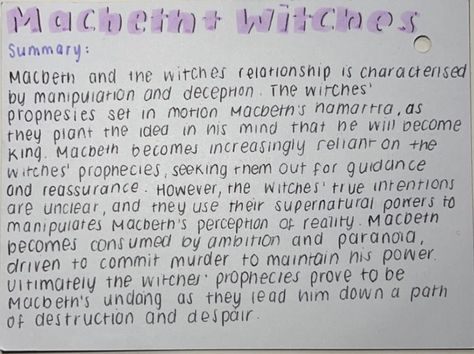 Gcse Poems, Gcse English Literature, Gcse Revision, Exam Study Tips, Effective Study Tips, Revision Notes, The Witches, English Writing Skills, Exam Study