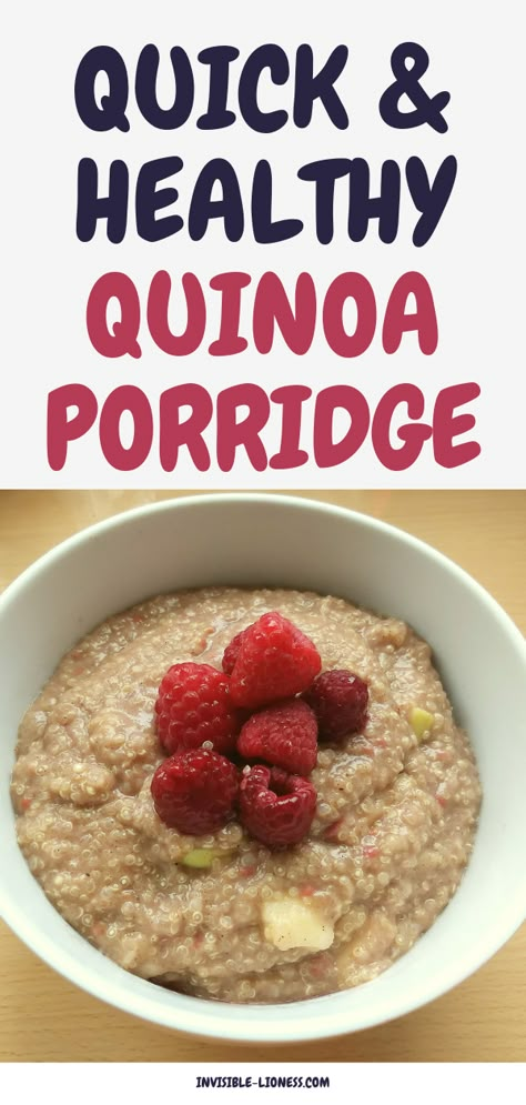 Simple Quinoa, Deserturi Raw Vegan, Quinoa Recipes Breakfast, Quinoa Recipes Easy, Quinoa Porridge, Quinoa Recipes Healthy, Easy Healthy Lunch Recipes, Quinoa Breakfast Bowl, Easy Quinoa