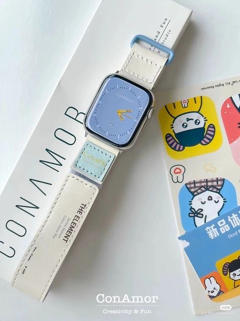 Pretty Watches, Apple Watch Fashion, Fancy Watches, Cute Watches, Kawaii Phone Case, Apple Watch Accessories, Apple Watch Wallpaper, Aesthetic Phone Case, Cute Stationery