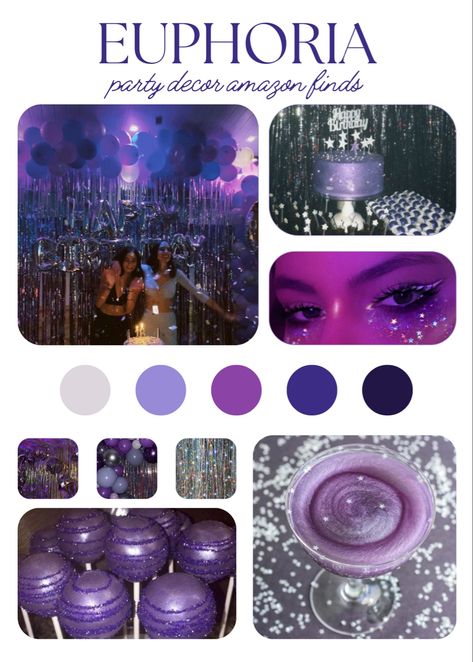 Have the best birthday or bachelorette party ever with this Euphoria aesthetic inspired Amazon funds list. This list has everything you need to get the Euphoria vibes going, including Euphoria makeup! Click the pin to get all you need for your next party! Euphoria Themed Bachelorette Party, Purple Bday Theme, 23rd Birthday Themes For Her, Euphoria Aesthetic Party Theme, Euphoria Prom Theme, Euphoria Bday Party, Euphoria Birthday Party Theme, Euphoria Theme Party, Euphoria Aesthetic Party