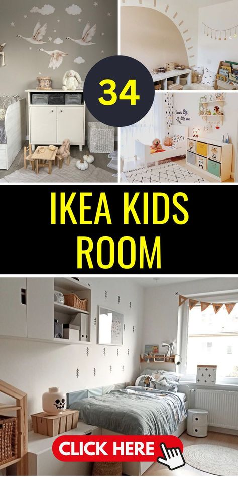 Ikea Kids Bed Hack, Ikea Kids Room Ideas, Ikea Toddler Room, Small Toddler Bedroom, Kallax Kids Room, Ikea Kids Storage, Ikea Boys Bedroom, Ikea House, Ikea Kids Bedroom