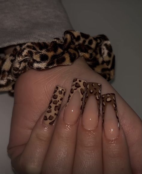 Acrylic Nails Cheetah Print, Acrylic Nails Cheetah, Nail Designs Anime, Cheetah Acrylic Nails, Nails Cheetah Print, Nail Inspo Coffin, Pink Cheetah Nails, Nails Cheetah, Zebra Print Nails