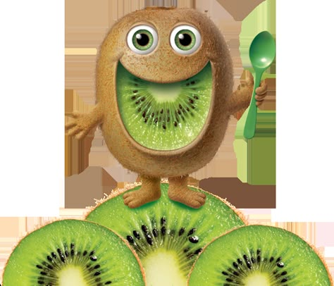 Sun Pacific, the growers of Cuties® Clementines, brings you Mighties™ Kiwi, the surprisingly powerful super foo Fruit Quotes, Veggie Art, Food Art For Kids, Fruit Cartoon, Funny Fruit, Food Cartoon, Kiwi Fruit, Cute Fruit, Game Character Design