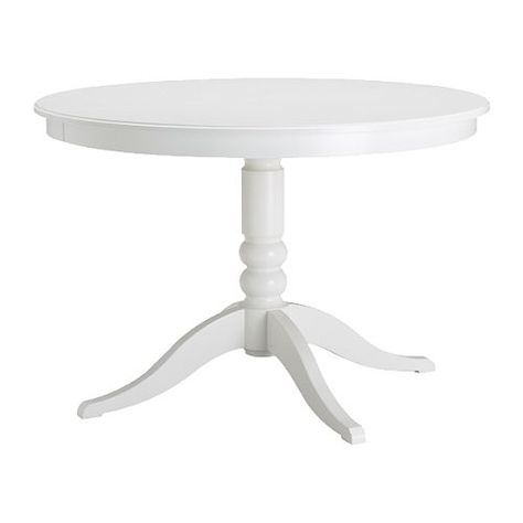 Ikea Liatorp White Pedestal Table, Ikea Liatorp, White Round Table, Large Round Dining Table, White Round Tables, White Kitchen Table, Ikea Dining, Table Ikea, Ikea Table