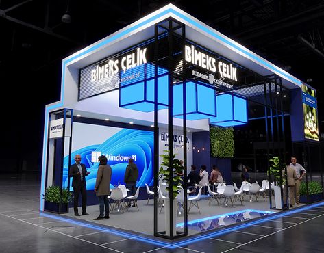 AS GROUP - ASHRY STEEL - Fuar Stant :: Behance Futuristic Exhibition Booth, Open Booth Design, Booth Exhibition Design, Small Booth Design, Architecture Advertising, Small Booth, Event Booth Design, Exhibition Stall Design, Stall Design