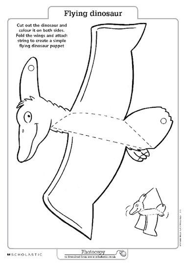 Create a simple flying dinosaur puppet with this template. Dinosaur Unit Study, Dinosaur Crafts Preschool, Early Years Teaching, Dinosaur Lesson, Dinosaur Theme Preschool, Dinosaur Puppet, Dinosaur Activities Preschool, Dinosaurs Preschool, Dinosaur Activities