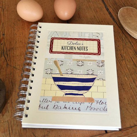 personalised cook's notebook by made by ellis | notonthehighstreet.com Big Notebook, Kitchen Notes, Notebook Ideas, Cookery Books, Personalized Notebook, Bowl Designs, Secret Recipe, Book Ideas, House Stuff