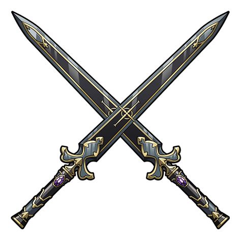 Dual Wielding Swords Concept Art, Anime Dual Swords, Fantasy Dual Swords, Twin Swords Fantasy Art, Dual Blades Concept Art, Short Swords Fantasy, Dual Wielding Swords, Duel Swords, Anime Swords