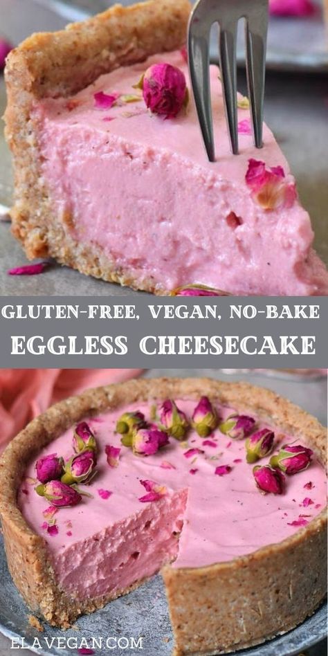 Eggless Cheesecake, Gluten Free Cheesecake Recipes, Patisserie Vegan, Dairy Free Cheesecake, Smoothies Vegan, Cheesecake Vegan, Dessert Original, Vegan Gluten Free Desserts, Healthy Cheesecake