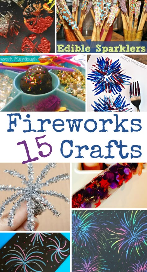 15 Fireworks Crafts - these are perfect for Bonfire night Crafts To Play With, Bonfire Activities, Bonfire Crafts, Fireworks Crafts, Bonfire Night Activities, Bonfire Night Crafts, Fireworks Craft For Kids, Sparklers Fireworks, Fireworks Night