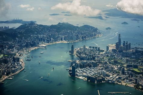 Asian Cityscapes on Behance Hong Kong Beaches, Urban Design Plan, Hong Kong Travel, Cityscape Art, Drone Photos, History Pictures, City Landscape, City Architecture, Online Group