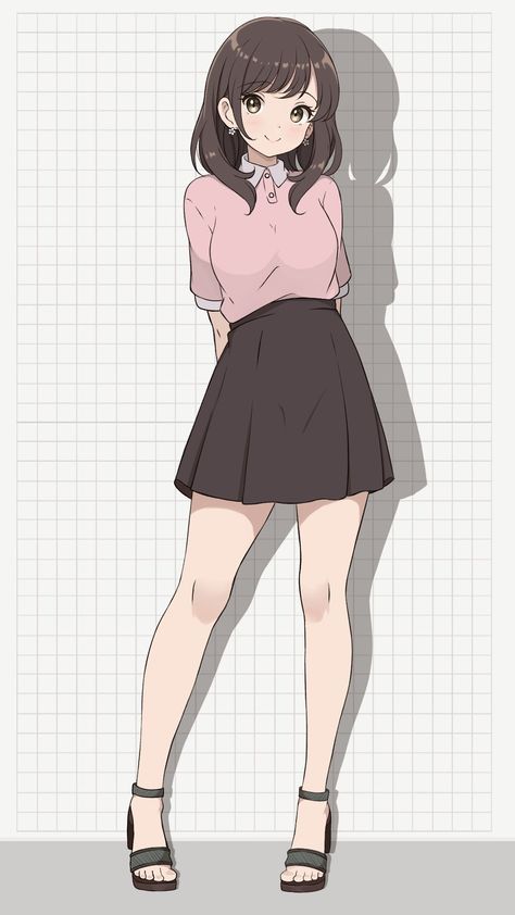 Female Drawing Base, Anime Hairstyles Male, Manga Poses, Female Pose Reference, Anime Inspired Outfits, Standing Poses, Character Poses, Anime Character Drawing, Digital Art Girl