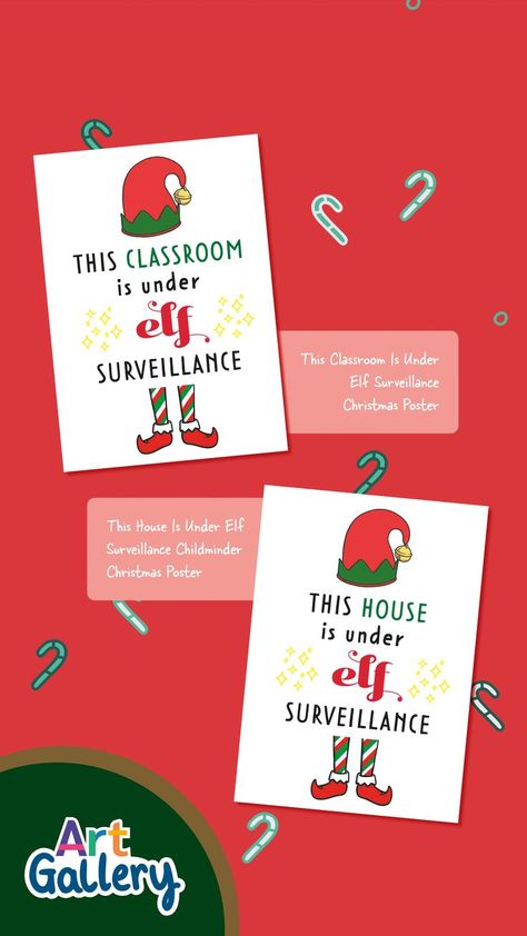 Looking for display posters for your classroom this Christmas season, celebrating the arrival of Santa? Or are perhaps looking into getting the children into the festive spirit? This cute This Classroom Is Under Elf Surveillance Christmas Poster can brighten up your display and get the children talking about Christmas, Santa and how they can prepare for his arrival. It can be the perfect addition to your Elf on the Shelf corner and can remind children about being kind supportive to one another. This Hallway Is Under Elf Surveillance, Elf Surveillance Sign, How To Hang Garland On Mantel, Thanksgiving Backgrounds, Children Talking, Roadhouse Butter, Texas Roadhouse Butter, Elf Surveillance, Christmas Garland Mantle