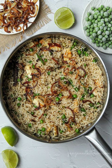 Pea Pulao / Matar Pulav / Pilaf Rice – Zanzaneet Kitchen Peas Pulao Recipe, Pilaf Rice, Peas Pulao, Indian Rice Recipes, Indian Rice, Easy Coffee Recipes, Happy Cooking, Pulao Recipe, Rice And Peas