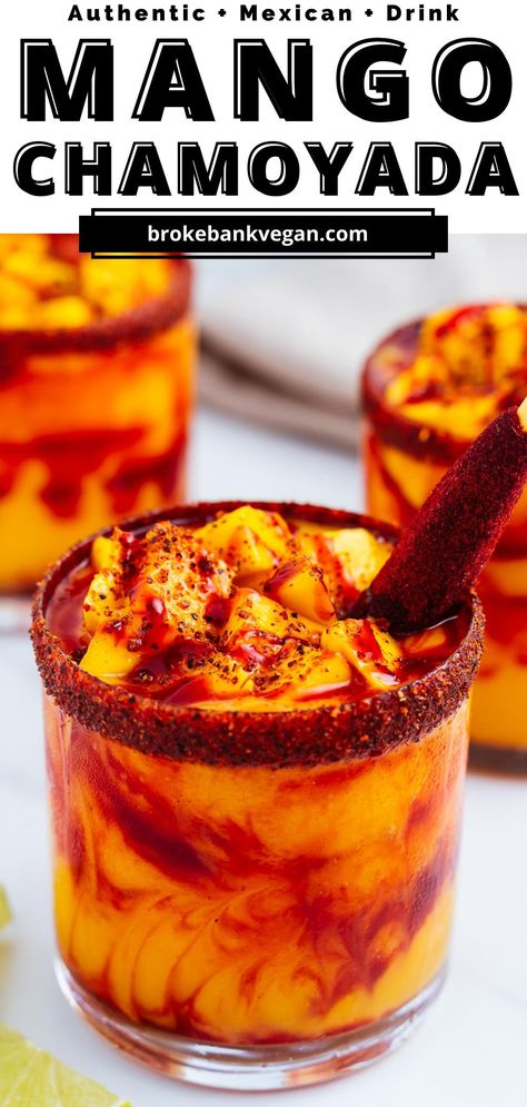 Homemade Chamoy, Chamoy And Tajin, Mangonada Recipe, Tajin Seasoning, Mexican Drink Recipes, Mango Drinks, Mexican Snacks, Mexican Drinks, Yummy Alcoholic Drinks