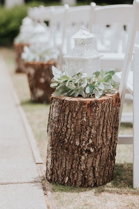 Pew Markers, Fairytale Forest, Wood Stumps, All Inclusive Wedding, White Lanterns, Shower Diy, Bridal Shower Diy, Wedding Lanterns, Flower Inspiration