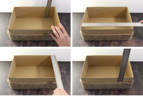 DIY carton : fabriquez une boîte de rangement pour vos toilettes - M6 Deco.fr Carton Diy, Diy And Crafts, Tray, Couture