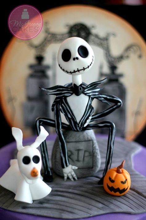 Nightmare Before Christmas Clay Diy, Nightmare Before Christmas Polymer Clay Ideas, Nightmare Before Christmas Clay Ideas, Nightmare Before Christmas Clay, Jack Skellington Birthday, Jack Skellington Cake, Nightmare Before Christmas Cake, Clay Halloween, Polymer Clay Halloween