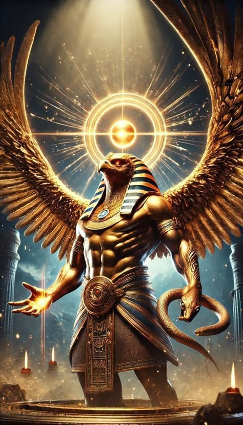 Ra Art God, Egyptian God Ra Art, Ra God Egypt, Egyptian Pharaoh Art, Ra Tattoo Egyptian, Ra God Of The Sun, Ra Sun God, Ra Egyptian God, Horus Egyptian God