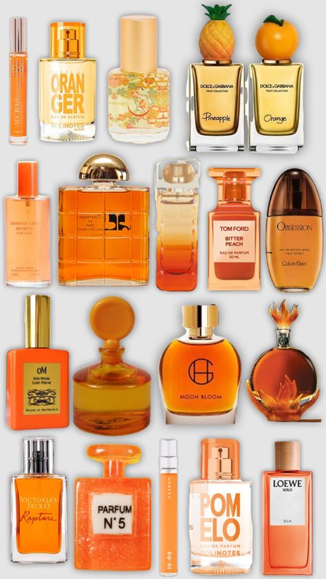 Orange perfume Citrus Perfumes For Women, Orange Perfume Aesthetic, Orange Scented Perfume, Peach Perfume Fragrance, How To Smell Like Oranges, Citrus Perfume For Women, Tangerine Perfume, Smell Like Oranges, Perfume Orange