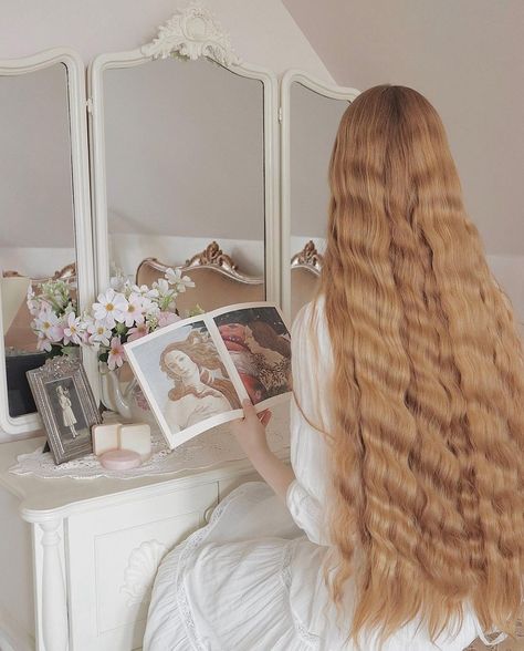 By @sonya_sedova on instagram Hair Long Hairstyles, Soft Shiny Hair, Hanging Rock, Vintage Dance, All Hairstyles, Edwardian Style, Soft Aesthetic, Long Hair Girl, Very Long Hair