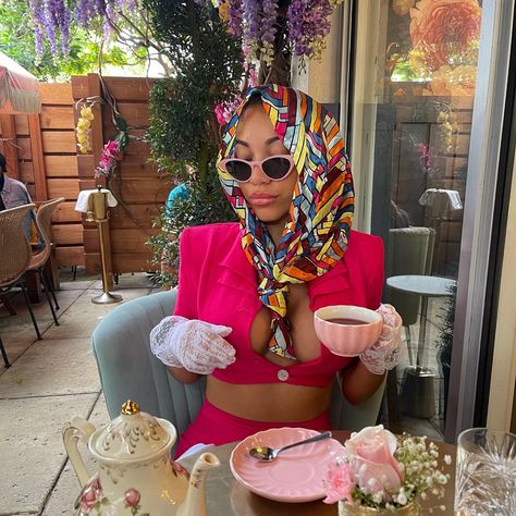 Brunch, tea, classy outfit, pink, little hen, summer outfits, barbie pink Tea Party Outfit Black Women, Summer Outfits Miami, Pink Brunch Outfit, Tea Party Outfit Ideas, Brunch Outfit Classy, Pink Brunch, Tea Party Outfit, Pink Summer Outfits, Im Waiting