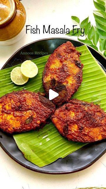 Annoos Recipes on Instagram: "Fish Masala Fry 🐟❤️

.
❌❌ No Repost ❌❌

.
To marinate:

Fish -400gms
Red chilli powder-1 tbsp
Turmeric powder-1/2 tsp
Salt to taste 
Lemon juice-1/2 tsp

For masala :

Shallots-6 to 8
Ginger -a small piece 
Garlic- 3 cloves 
Curry leaves 
Red chilli powder-2 tsp
Turmeric powder-1/2 tsp
Black peppercorns-1/2 tsp
Lemon juice-1 tsp
Salt to taste
Water -1/2 tbsp

Oil -2 tbsp 
Curry leaves 

.
#fishfry #spicyfishfry #masalafishfry #fishrecipes #annoosrecipes #reels #food #recipes #trending #foodporn #reelsvideo #nonvegetarian #reelitfeelit #trendingreels #foodblogger#fish" Fish Curry Powder Recipe, Masala Fish Fry, Fish Masala, Masala Fish, Masala Fries, Weekend Cooking, Sunday Recipes, Powder Recipe, Fish Curry